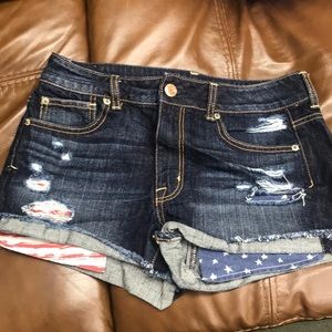 American Eagle denim shorts.
